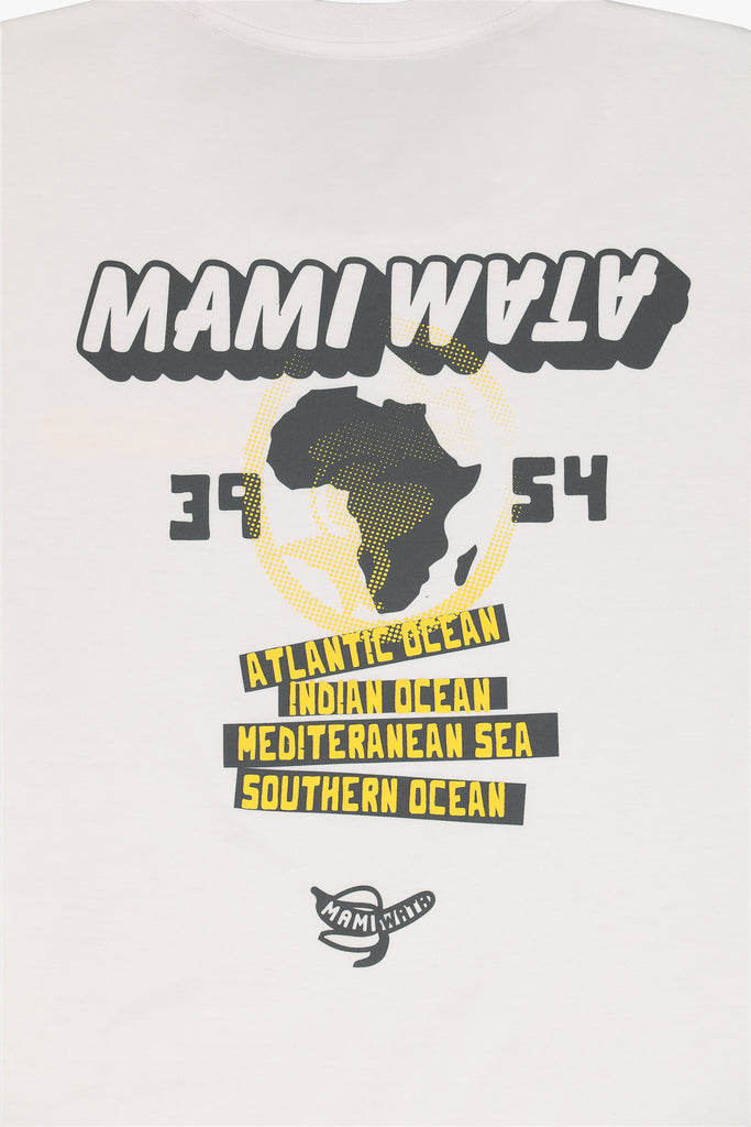 Mami Wata Tour Tee in white – 100% cotton African surf t-shirt