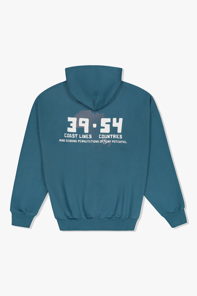 Back of Mami Wata 39/54 Hoodie with bold 39/54 Africa surf graphic