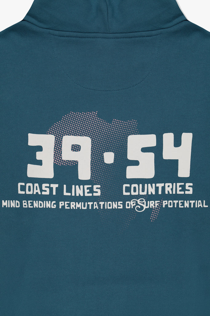 Ink blue Mami Wata 39/54 Hoodie made in Africa from 100% cotton fleece