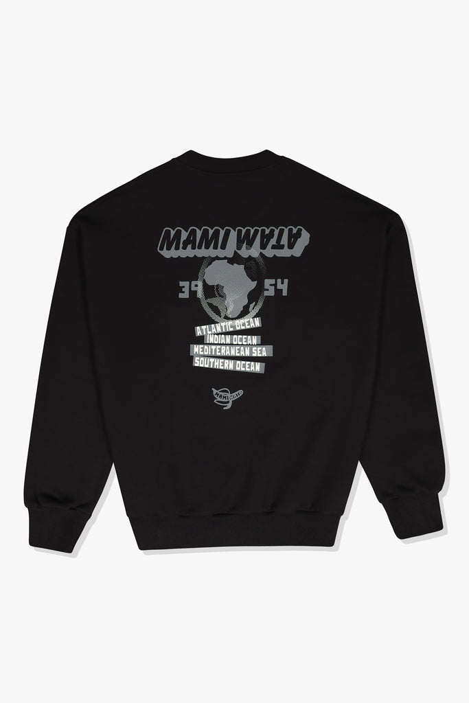 Back of Mami Wata Tour Sweat with bold Tour graphic
