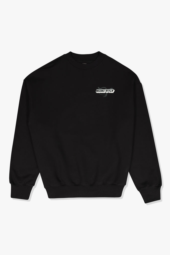 Front of Mami Wata Tour Sweat with word marque logo – cotton sweatshirt